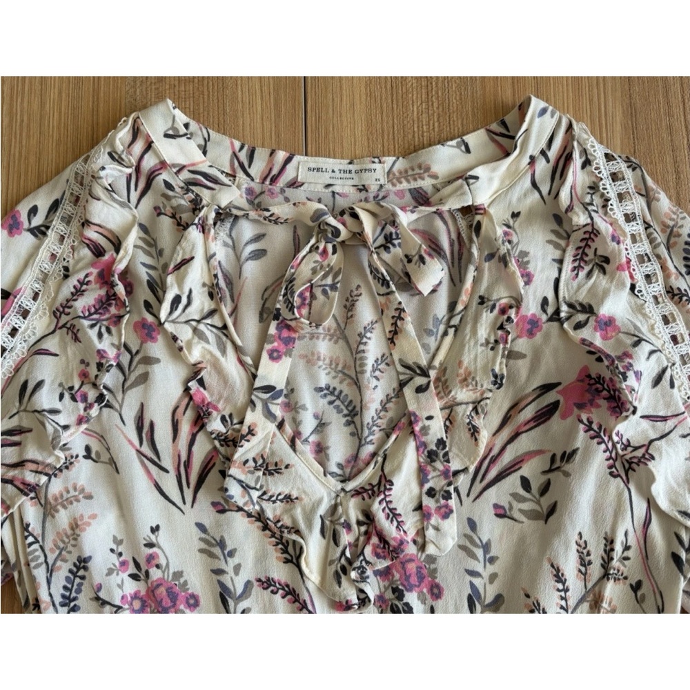 Spell & The Gypsy Collective Maisie Tiered Floral Playdress XS Romantic Feminine - Picture 4 of 11